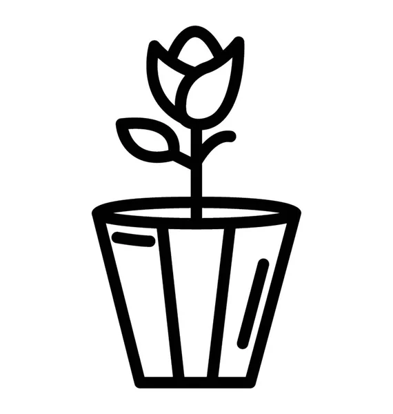 Una Planta Con Flor Fragante Rosa — Vector de stock