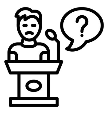 Siyasi bir aday bir konuşma sunarken karışık 