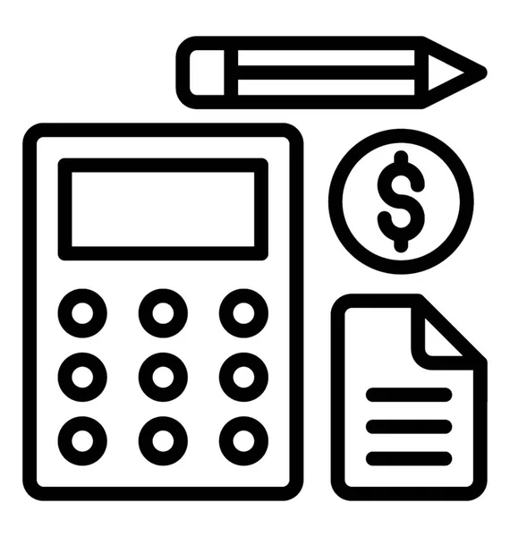 Účtování Výpočet Ikonu Označující Koncept Zdanění — Stockový vektor