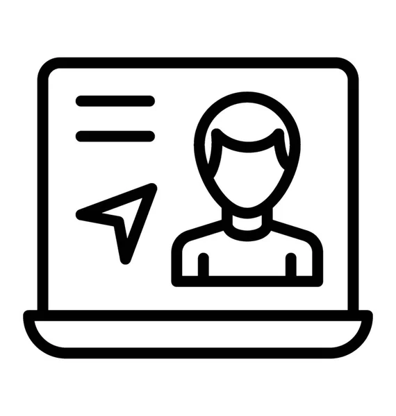 Онлайн Профіль Клієнта Бізнес Досліджень — стоковий вектор