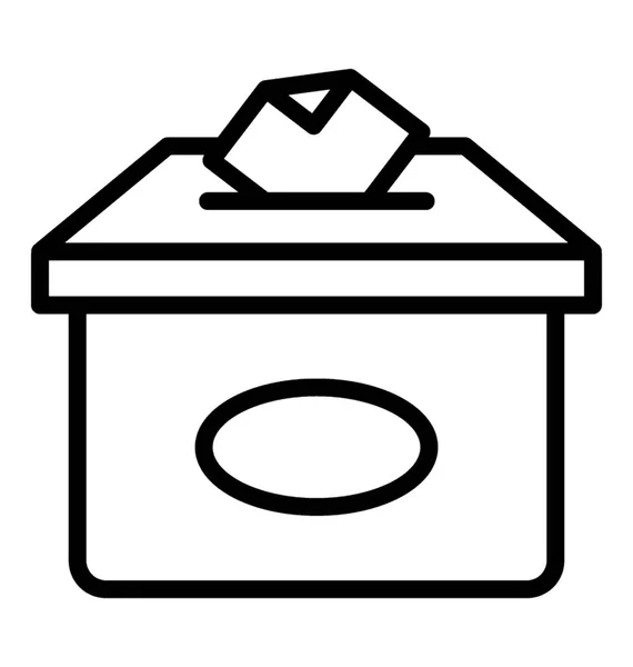 Paper Baptized Vote Going Box Denoting Ballot Box Icon — Stock Vector