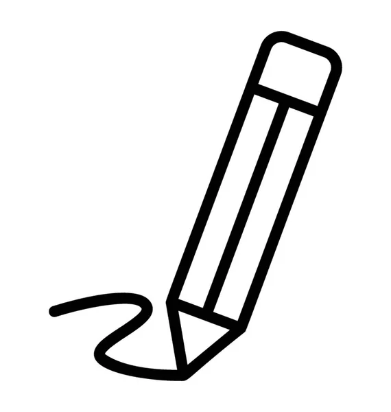 スケッチのライン付きの鉛筆 — ストックベクタ