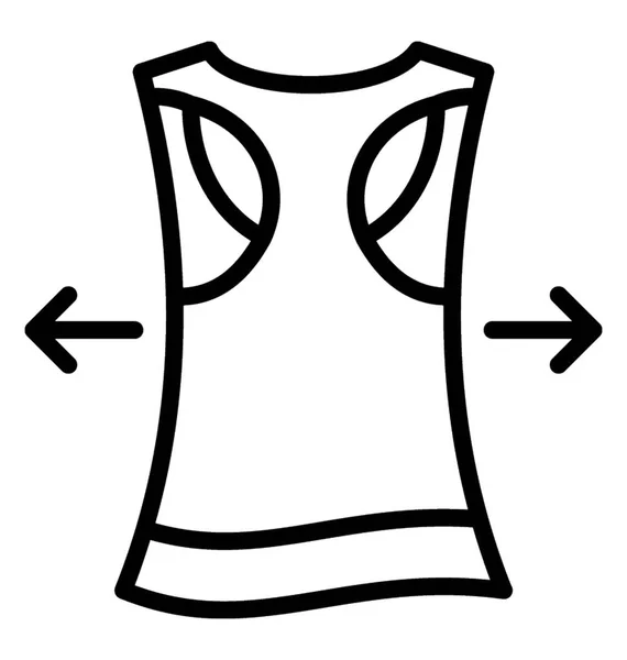 Ícone Linha Camisa Isolado Respirável — Vetor de Stock