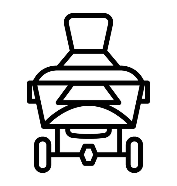 Lawn Service Equipment Utility Cart Icon — Stock Vector