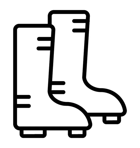 Alto Jardinero Botas Icono — Vector de stock