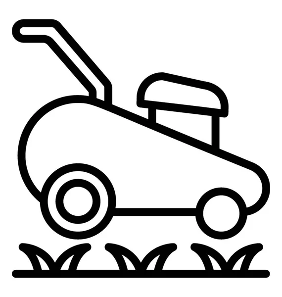 Ikon Lawn Service Gräsklippare Maskinellt — Stock vektor