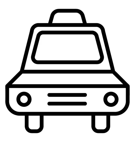Винтажный Автомобиль Иконка Транспортной Линии — стоковый вектор