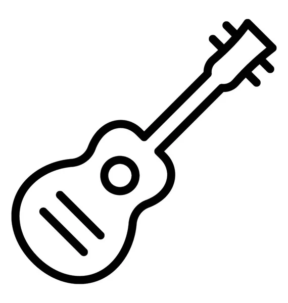 Музыкальная Гитара Символизирует Концерт — стоковый вектор