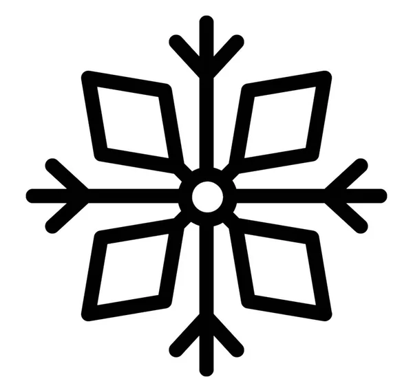 Floral Patterned Snowflake Lotus Solid Icon — Stock Vector