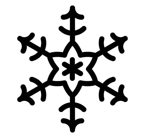 Geometrical Snowflake Icon Design — Stock Vector