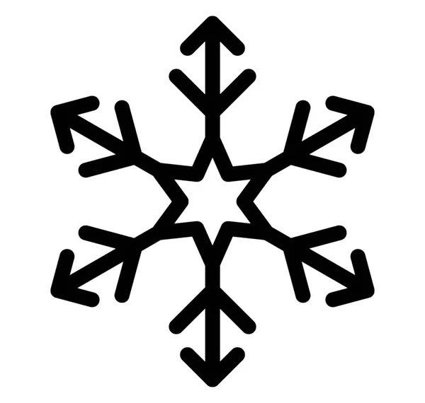 Χριστουγεννιάτικη Νιφάδα Χιονιού Εικονίδιο Σχεδιασμός — Διανυσματικό Αρχείο