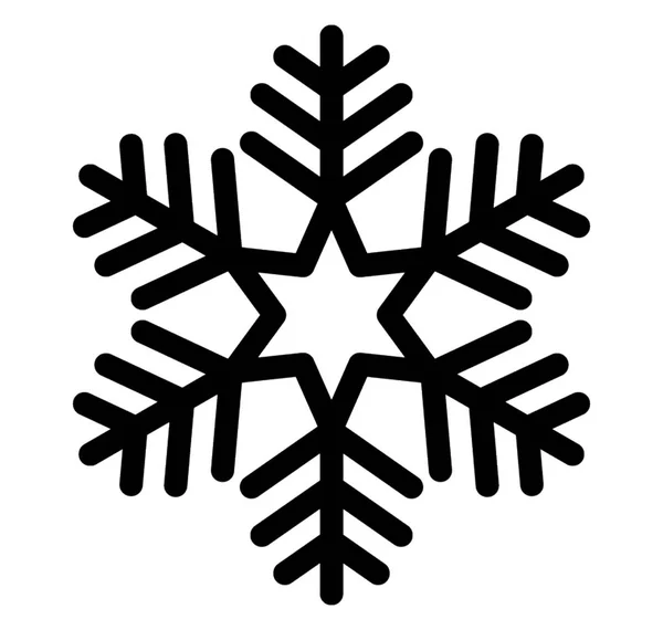 Flor Copo Nieve Icono Diseño Navidad Vacaciones Copo Nieve — Archivo Imágenes Vectoriales