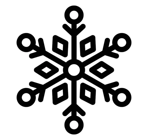Abstract Design Geometric Snowflake Line Vector — Stock Vector