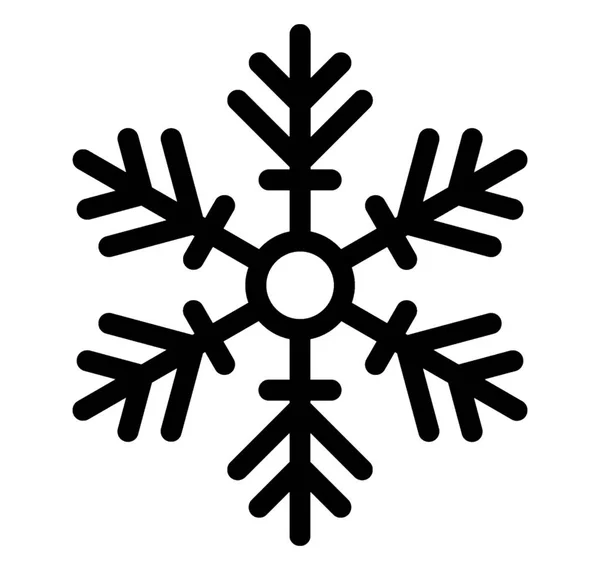 Navidad Copo Nieve Icono Diseño — Vector de stock