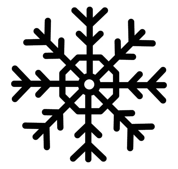 Arte Decorativo Copo Nieve Línea Icono Vector — Archivo Imágenes Vectoriales