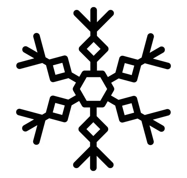Christmas Snowflake Icon Design — Stock Vector