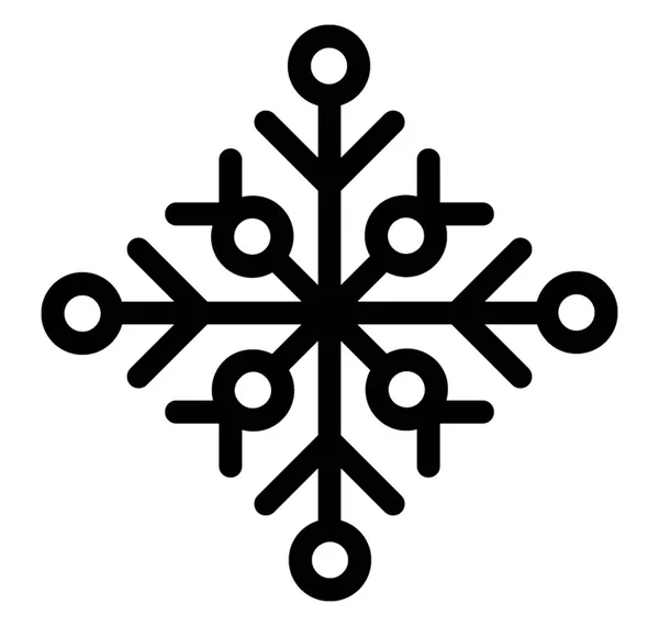 Ikon För Kreativa Snöflinga Vinter Jul Dekoration — Stock vektor