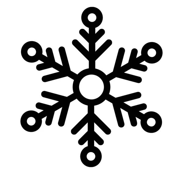 Blume Schneeflocke Ikone Design Weihnachten Oder Urlaub Schneeflocke — Stockvektor