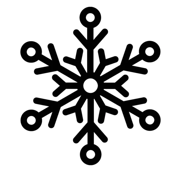 Diseño Geométrico Del Icono Del Copo Nieve — Vector de stock