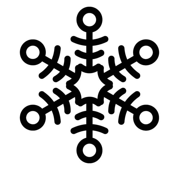 Navidad Copo Nieve Icono Diseño — Archivo Imágenes Vectoriales