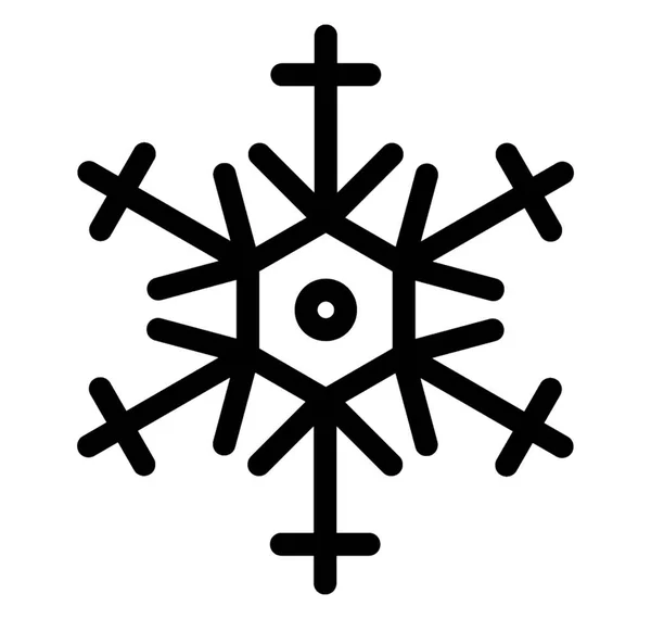 Икона Рождественских Хлопьев Декоративная Снежинка — стоковый вектор