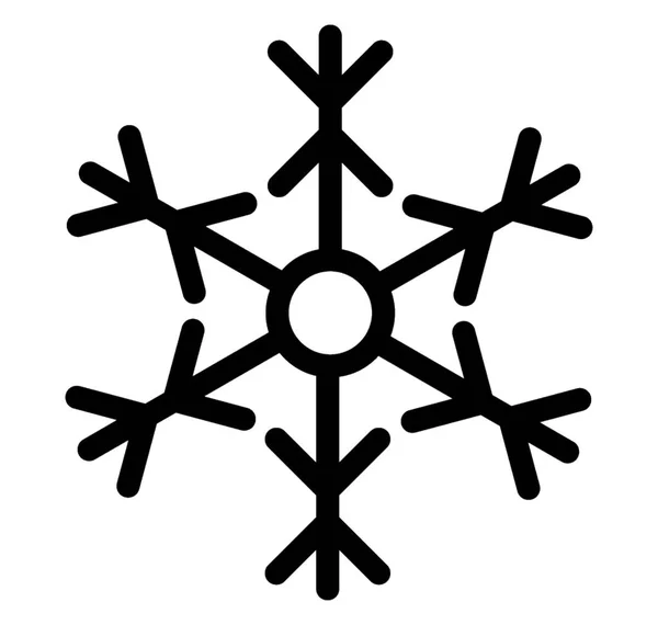 Геометрическая Иконка Снежинки — стоковый вектор