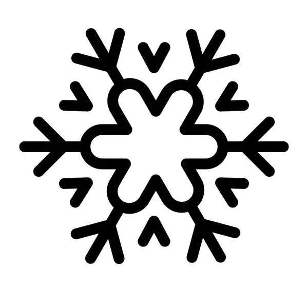Geometrical Snowflake Icon Design — Stock Vector