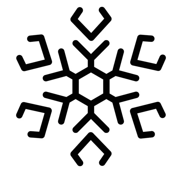 Geometriska Snöflinga Ikon Design — Stock vektor