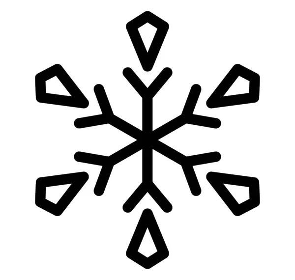 Νιφάδα Χιονιού Γεωμετρική Εικονίδιο Σχεδιασμός — Διανυσματικό Αρχείο