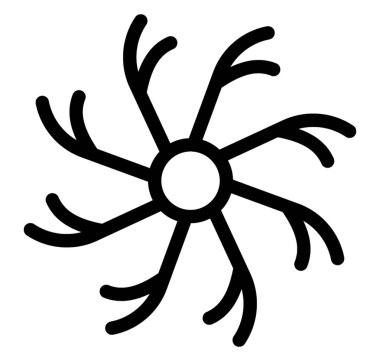 Kar tanesi tasarım, dekoratif kış kar tanesi satırı simgesi 