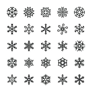 Geometrik kar taneleri simgeler kümesi