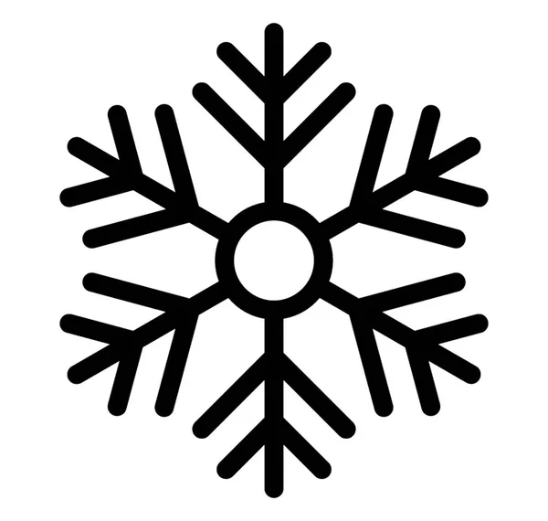 Χριστουγεννιάτικη Νιφάδα Γραμμή Εικονίδιο Διακοσμητική Νιφάδα Χιονιού — Διανυσματικό Αρχείο