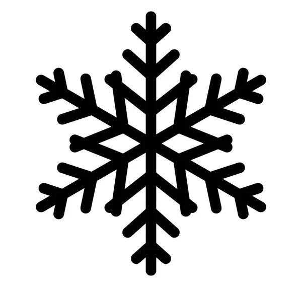 Line Icon Winter Theme Snowflake Decorative Snowflake — Stock Vector