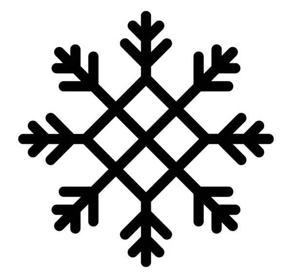 Geometrik Kar Tanesi Simgesi Tasarım — Stok Vektör