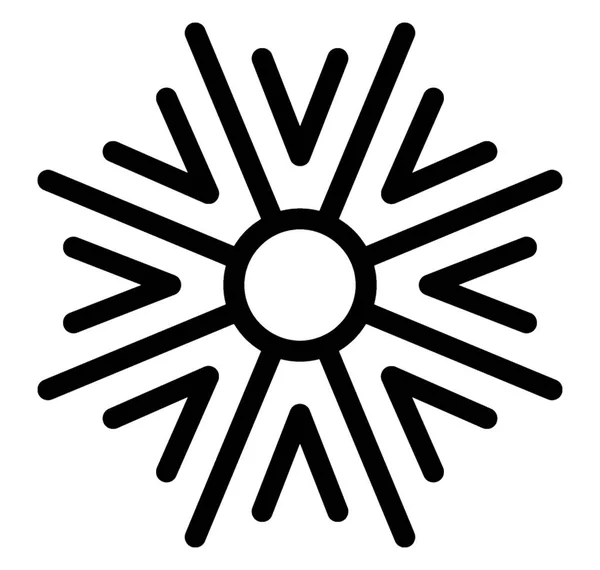Diseño Geométrico Del Icono Del Copo Nieve — Archivo Imágenes Vectoriales