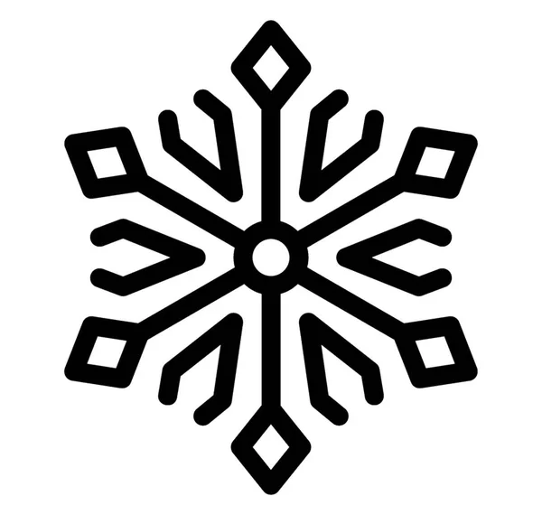 Geometrisches Schneeflockendesign — Stockvektor