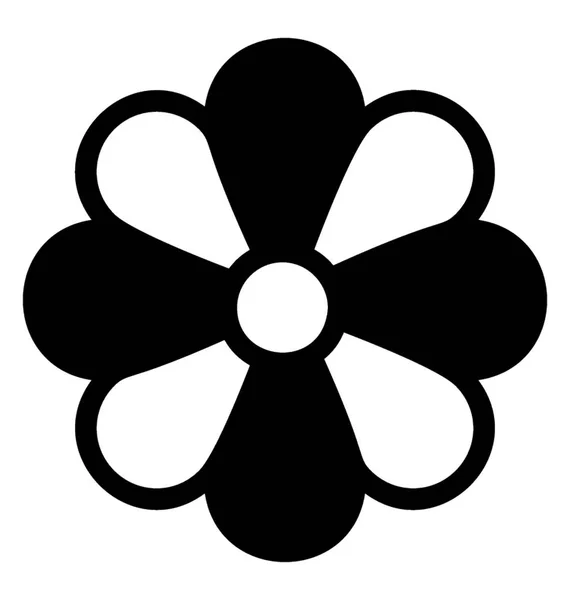 Diseño Flor Simple Icono Sólido — Archivo Imágenes Vectoriales