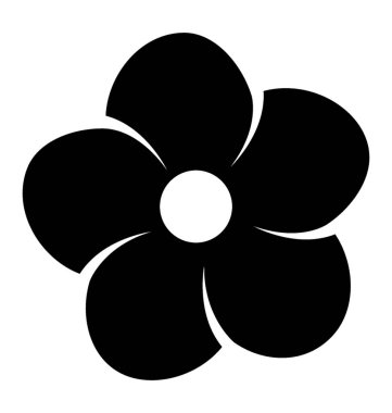 Basit çiçek tasarım sağlam simgesi 