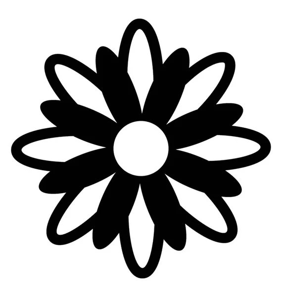 Lilienblüte Fester Vektor Blumendekoration — Stockvektor