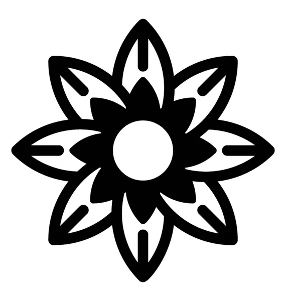 Тверда Ікона Платикодон Квітка — стоковий вектор