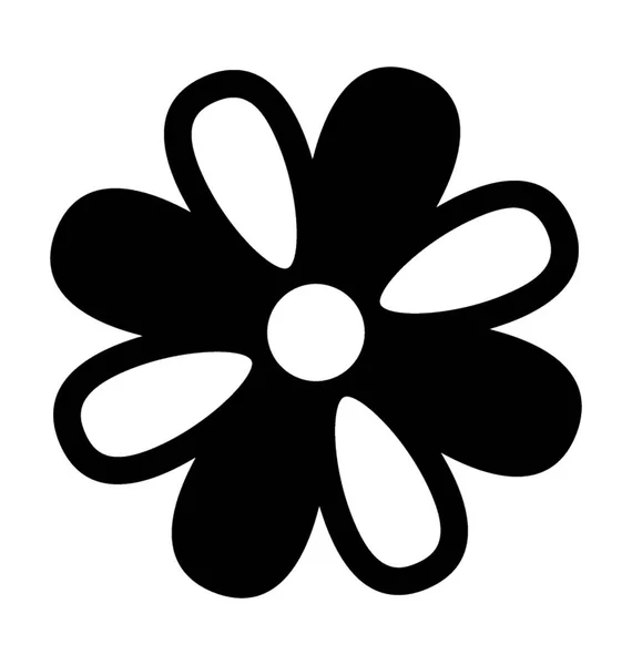Jasmin Blume Solide Symbol Blumendesign — Stockvektor