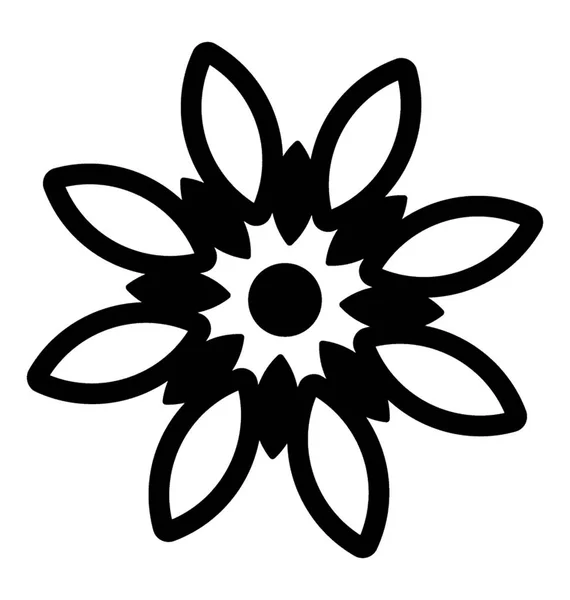Sonnenblumen Glyphen Vektordesign — Stockvektor