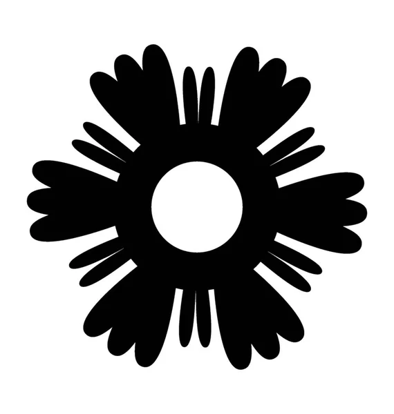 グリフ デザイン 装飾花の花のアイコン — ストックベクタ