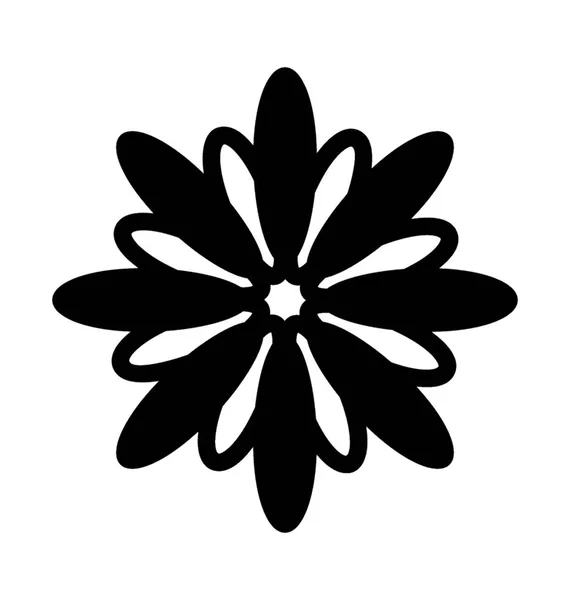 Lily Flower Solidní Vektor Květinová Výzdoba — Stockový vektor