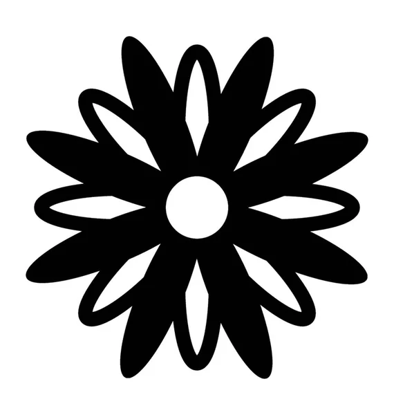 ユリ花固体ベクトル 花の装飾 — ストックベクタ