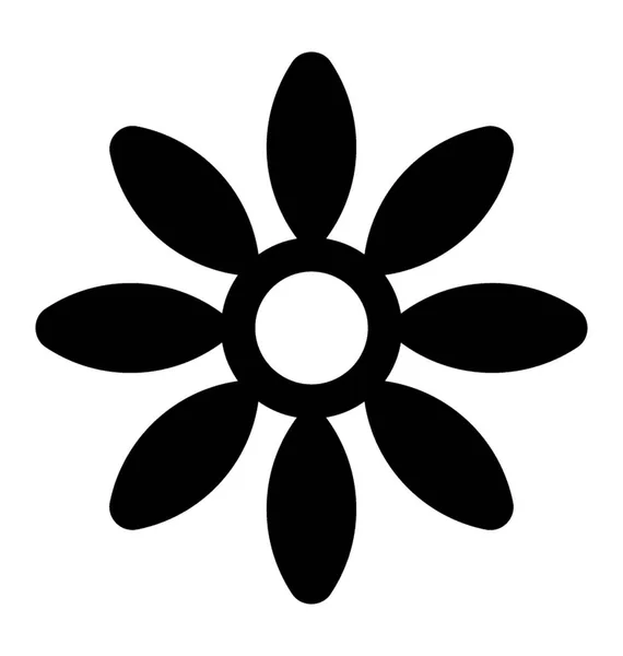 Patrón Floral Icono Sólido Concepto Diseño Flores — Archivo Imágenes Vectoriales