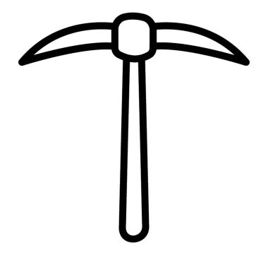 Construction tool pickaxe icon vector clipart