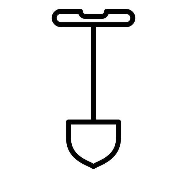 Gartenwerkzeug Schaufelschnur Symbol — Stockvektor