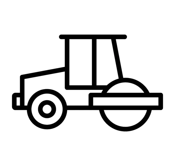 Traktorek Kosiarka Ikona Designu — Wektor stockowy