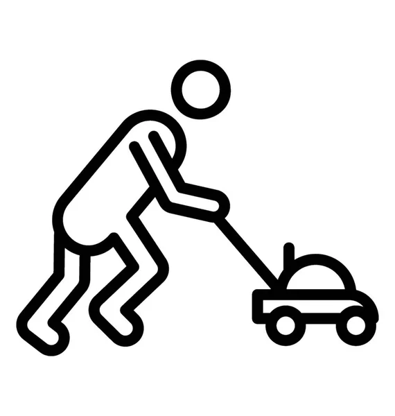 Lawn Mower Icon Design — Stock Vector